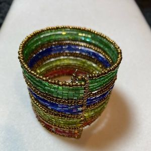 Multicolor Wire Cuff Bracelet